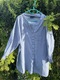 Zdjęcie oferty: Zizzi niebieska bluzka z drewnianymi guzikami 4XL len bawełna plus size 48