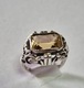 Zdjęcie oferty: Niezwykly stary pierścionek srebro 935. Żółty topaz.roz 13