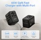Zdjęcie oferty: Uniwersalny adapter podróżny LENCENT GaN3 65W 2xUSB + 3xUSB-C