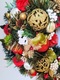 Zdjęcie oferty: Wianek, stroik świąteczny,czerwony, poinsecja na drzwi, okno, ścianę 