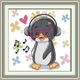 Zdjęcie oferty: Zestaw do haftu krzyżykowego, "Pingwinek słuchający muzyki"