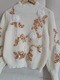 Zdjęcie oferty: Sweter z kwiatami róże cekiny S M L wełna wiskoza zara cocomore 