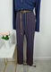 Zdjęcie oferty: Spodnie z szerokimi nogawkami w paski proste wysoki stan eleganckie