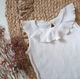 Zdjęcie oferty: Body prazkowane biale Fox&bunny 92 bawelniane z falbanka prazkowany