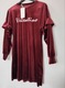 Zdjęcie oferty: Sukienka damska czerwona z weluru z długim rękawem L/XL