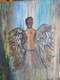 Zdjęcie oferty: Obraz ręcznie malowany na płótnie "Kobieta Jak Anioł" wymiar 40x50cm