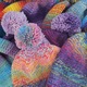 Zdjęcie oferty: Kolorowa czapka zimowa z pomponem handmade