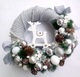 Zdjęcie oferty: Wianek świąteczny Boże Narodzenie szary srebrny biały makrama rękodzieło