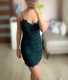 Zdjęcie oferty: Koronkowa mini sukienka butelkowa zieleń XS petite sexy święta sylwester