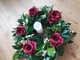 Zdjęcie oferty: wieniec wianek duże kwiaty czerwone bordowe róże stroik na grób cmentarz