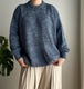 Zdjęcie oferty: Sweter oversize niebieski granatowy luźny plus size vintage 46/48