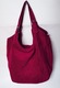 Zdjęcie oferty: torba shopper skóra naturalna zamsz miękka zapinana ciemny malinowy (bordo)