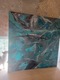 Zdjęcie oferty: Obraz turkusowa Abstrakcja 125x125 akryl płótno 