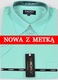 Zdjęcie oferty: Koszula męska miętowa w paski na krótki rękaw kołnierzyk 40/41
