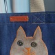 Zdjęcie oferty: DWA KOTY -nowa torba zakupowa na zamek z dżinsu-rękodzieło hand made