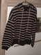 Zdjęcie oferty: Bluza  -MEGI-czarno -beżowe paski z kapturem  r. L/XL