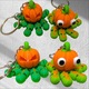 Zdjęcie oferty: Brelok Breloczek do kluczy, plecaka Dynia Halloween 3D FLEXI zestaw 2szt