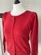 Zdjęcie oferty: Czerwony klasyczny sweter kardigan rozpinany bawełna M