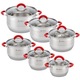 Zdjęcie oferty: Zestaw 6 Garnków EliteHoff – Stal Nierdzewna, Silikonowe Uchwyty, Indukcja