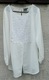Zdjęcie oferty: Biała, kremowa długa bluzka, tunika z koronką r 44