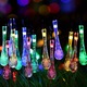 Zdjęcie oferty: Girlanda Łańcuch 100 lampek LED solarne krople wody łzy sopelki 12m multi 