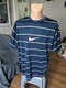 Zdjęcie oferty: Koszulka Vintage Nike Centar Swoosh 90s XL granat paski classic oversized