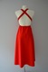 Zdjęcie oferty: Zara długa czerwona lniana sukienka premium old money halter 34 XS