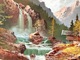 Zdjęcie oferty: "Wodospady w Pitztal" Duży obraz Gustav Weiss GUWE/1886r-1973r