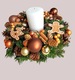 Zdjęcie oferty: Stroik wianek świąteczny handmade jodła naturalny brązowy miedziany