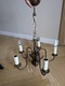 Zdjęcie oferty: Klasyczny żyrandol z lat 30 - 5-ramienny, metalowy, oryginał z domu z 1935r