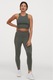 Zdjęcie oferty: H&M leginsy legginsy sportowe wyszczuplające khaki fastdry zielone wysokie