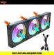 Zdjęcie oferty: Wentylator 120mm Aigo AS12 Rewers modularny czarny 3 sztuki  aRGB / PWM 