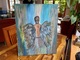 Zdjęcie oferty: Obraz ręcznie malowany na płótnie "Kobieta Jak Anioł" wymiar 40x50cm