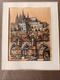 Zdjęcie oferty: Grafika Artystyczna Praga 1982 Sygnowana Oryginał w Ramie Mahoniowej Unikat
