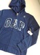 Zdjęcie oferty: GAP niebieska bluza z kapturem logo cekiny 14 15 16 lat
