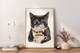 Zdjęcie oferty: Kot z kawą PLAKAT A3 Vintage, Cat -2+1 GRATIS