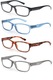 Zdjęcie oferty: Okulary do czytania MODFANS 4 szt lekkie sprężynowe oprawki unisex +2,25