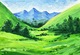 Zdjęcie oferty: Ręcznie malowany obraz – Górski pejzaż, akryl na płótnie, 30x40 cm