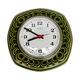 Zdjęcie oferty: Ceramiczny, zielony zegar ścienny Weimar, Niemcy (NRD) – lata 70.