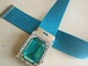 Zdjęcie oferty: Pas błyszczący boho turkus klamra kamień cyrkonie 101x 4 cm cudo