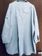 Zdjęcie oferty: Zizzi niebieska bluzka z drewnianymi guzikami 4XL len bawełna plus size 48