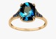 Zdjęcie oferty: Pierścionek złoty z topazem i szafirami - Kolekcja Wiktoriańska