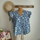 Zdjęcie oferty: Bluzka damska John Lewis Plus Size 18 EU46 bawełna kwiaty lato