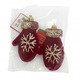 Zdjęcie oferty: Ozdoba świąteczna bordowe rękawiczki welurowe 2szt 