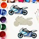 Zdjęcie oferty: Decupage Motocykli Wyścigowych - Rękodzieło do Malowania