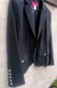 Zdjęcie oferty: Czarny krótki elegancki żakiet, marynarka z podszewką 38/40