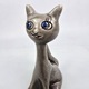 Zdjęcie oferty: Kot mid-century modern ceramika Faianta Sighisoara Rumunia połowa XXw. 