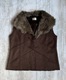 Zdjęcie oferty: Elvi Damska Brązowa Kamizelka Sztuczne Futro XL Styl Boho Retro Nowa