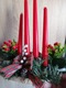 Zdjęcie oferty: Adwentnik świąteczny dekoracja  dwustronna z czerwonymi świecami. 