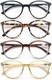 Zdjęcie oferty: MODFANS 4-pak okularów do czytania +1.5 modny nadruk Unisex Okulary Okrągłe